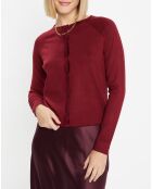 Cardigan en Maille fine Fanny bordeaux
