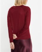 Cardigan en Maille fine Fanny bordeaux