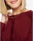 Cardigan en Maille fine Fanny bordeaux
