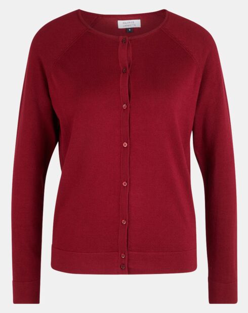 Burgunderrote Fanny Feinstrickjacke