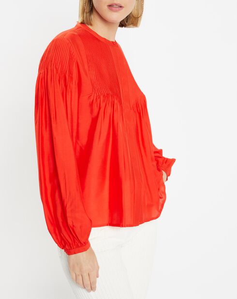 Blouse plissée Gado rouge
