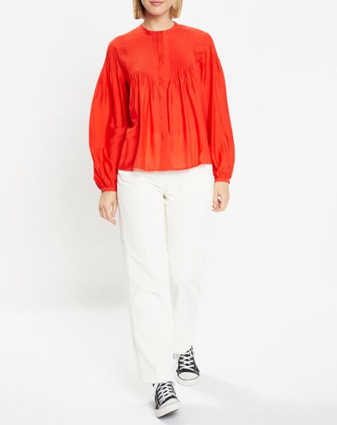 Blouse plissée Gado rouge