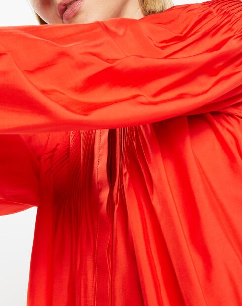 Blouse plissée Gado rouge