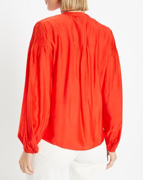 Blouse plissée Gado rouge
