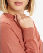 Cardigan droit en Maille fine Dya saumon