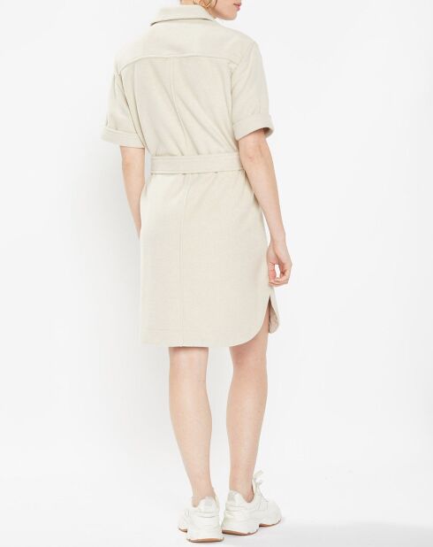 Robe courte chemise courte Lilou écrue