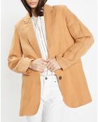 Veste blazer à teneur en Lin Luciole camel