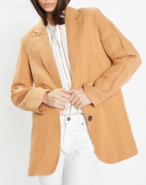 Veste blazer à teneur en Lin Luciole camel