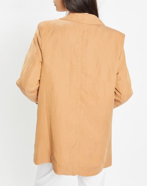 Veste blazer à teneur en Lin Luciole camel