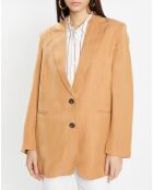 Veste blazer à teneur en Lin Luciole camel
