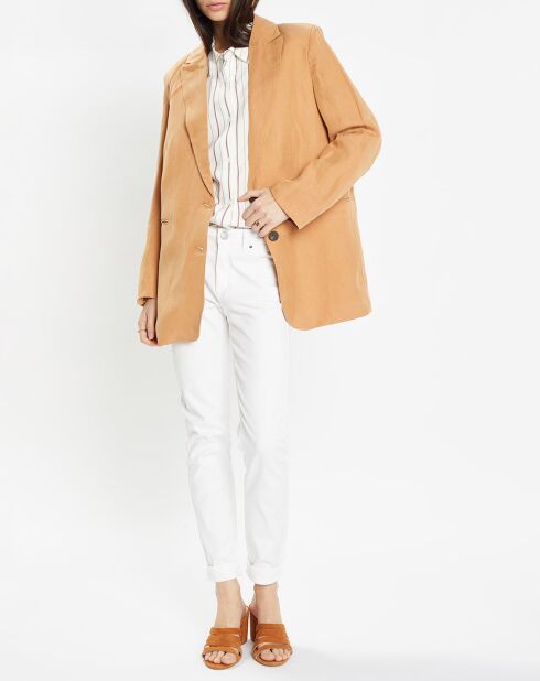 Veste blazer à teneur en Lin Luciole camel
