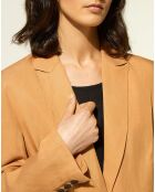 Veste blazer à teneur en Lin Luciole camel