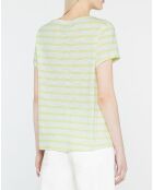 T-Shirt en Coton Bio mélangé Noris Flamme blanc/vert