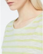 T-Shirt en Coton Bio mélangé Noris Flamme blanc/vert