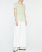 T-Shirt en Coton Bio mélangé Noris Flamme blanc/vert
