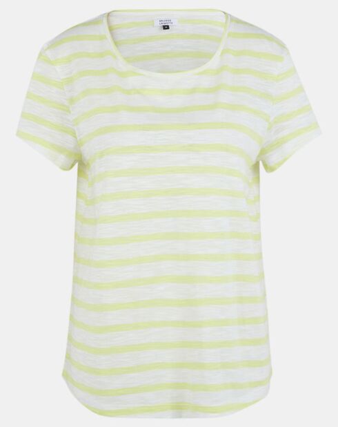 T-Shirt en Coton Bio mélangé Noris Flamme blanc/vert
