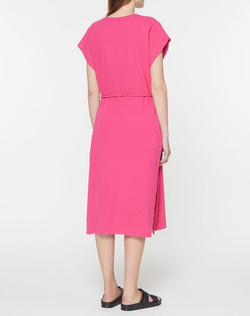 Fuchsienrosafarbenes Kleid Lima aus Biobaumwolle