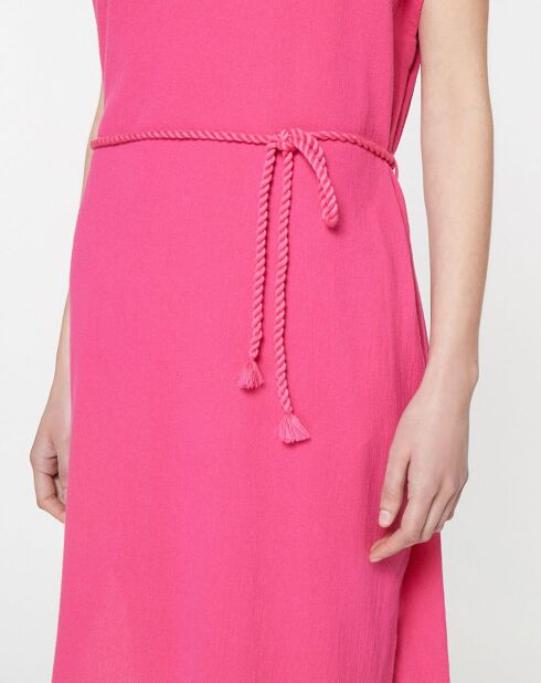 Fuchsienrosafarbenes Kleid Lima aus Biobaumwolle