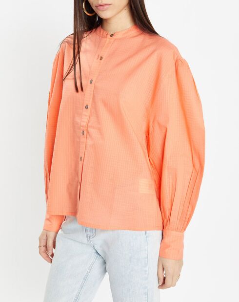 Hemd Laurie aus Bio-Baumwolle locker orange
