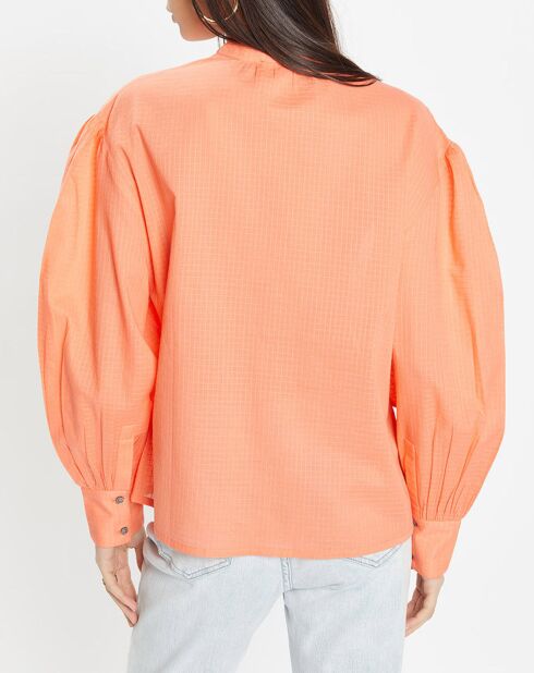 Hemd Laurie aus Bio-Baumwolle locker orange