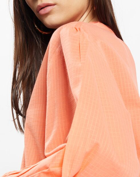 Hemd Laurie aus Bio-Baumwolle locker orange