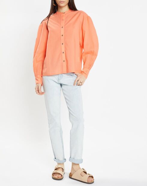 Hemd Laurie aus Bio-Baumwolle locker orange