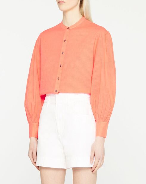 Hemd Laurie aus Bio-Baumwolle locker orange