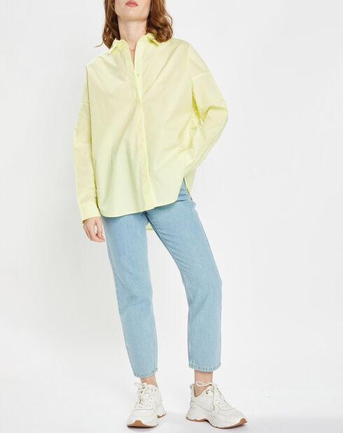 Jean en Coton Bio Capri boutons bleu clair