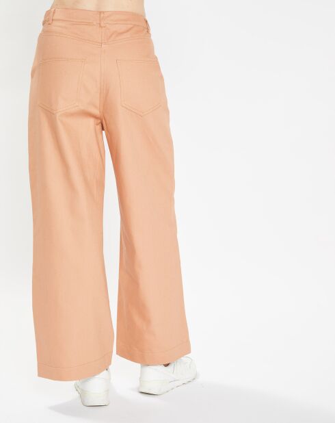 7/8-Hose aus Bio-Baumwolltwill Clément pfirsichrosa