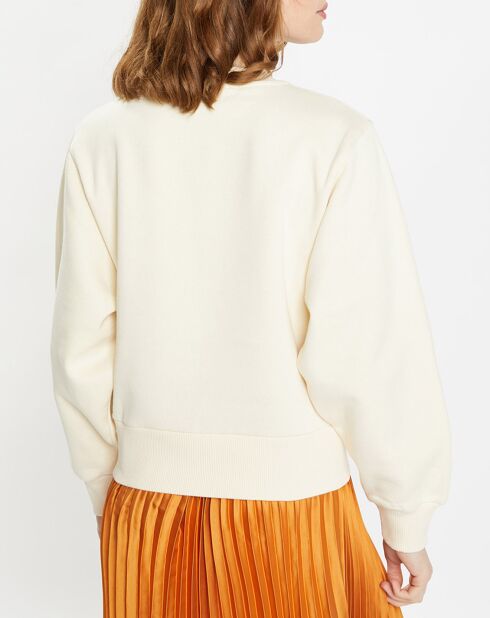 Sweat en Coton molleton biologique Lou écru