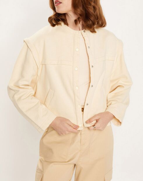 Chaqueta corta Léonor de algodón crudo