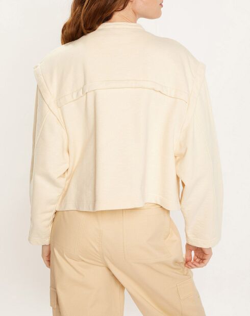 Chaqueta corta Léonor de algodón crudo