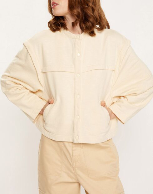 Chaqueta corta Léonor de algodón crudo