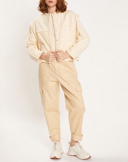 Chaqueta corta Léonor de algodón crudo