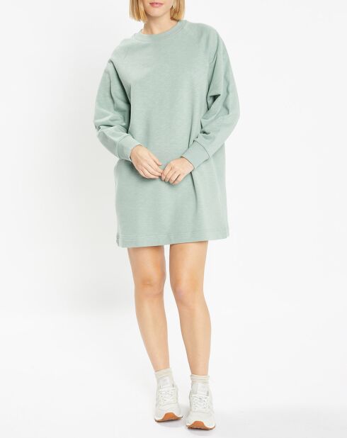 Sweat droit et long en Coton Lenny vert clair