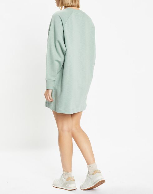 Sweat droit et long en Coton Lenny vert clair