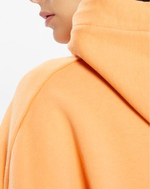 Sweat à capuche en Coton Bio Bahut orange moyen