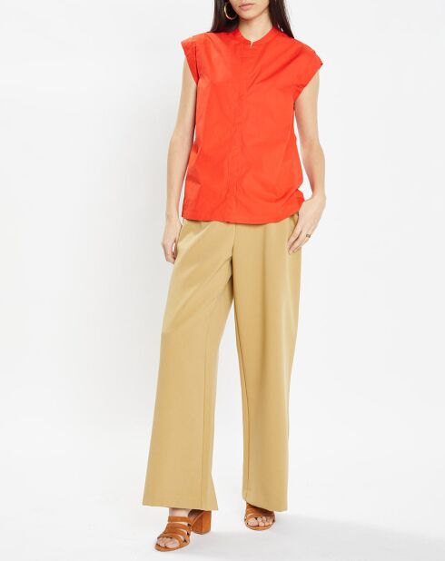 Pantalon large Pierrot Pol kaki clair