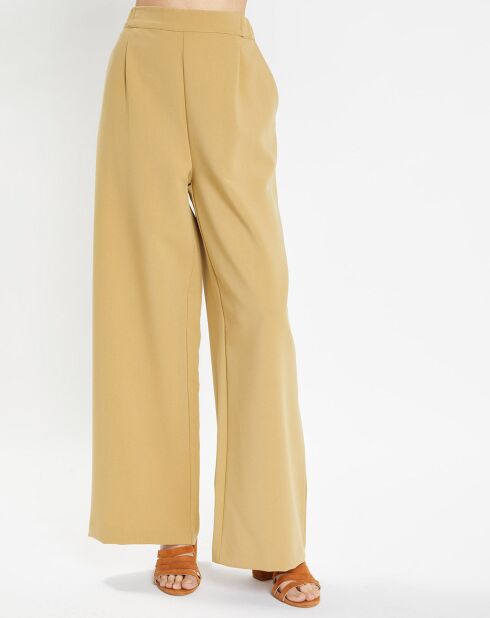 Pantalon large Pierrot Pol kaki clair