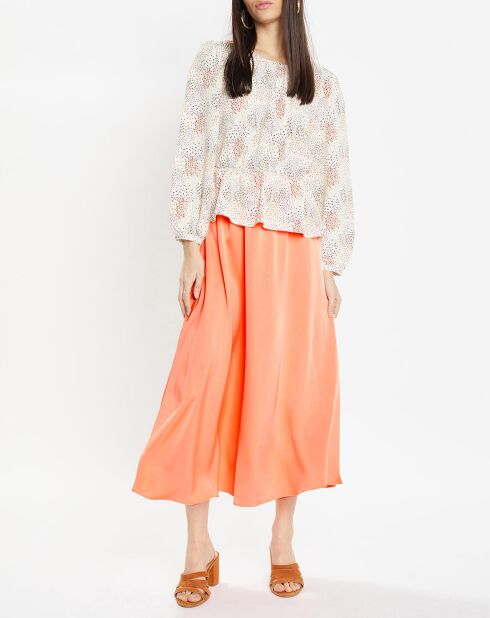 Jupe en Satin Polly orange