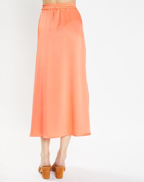 Jupe en Satin Polly orange