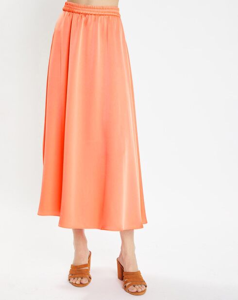 Jupe en Satin Polly orange
