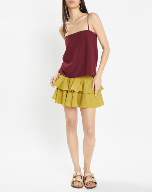 Jupe à smock Carmen kaki