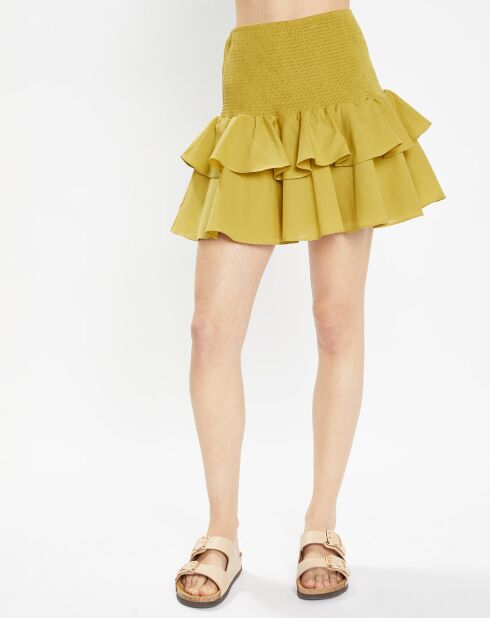 Jupe à smock Carmen kaki