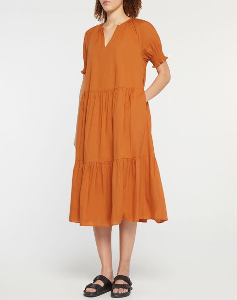 Dunkelorangenes Millie Kleid