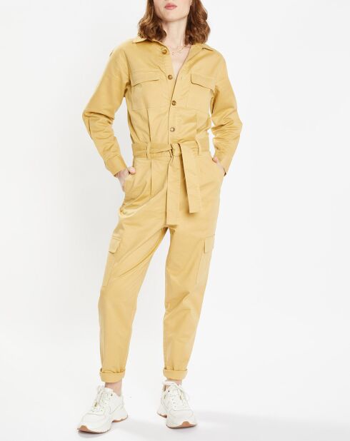 Combinaison en Coton & Lin Poca kaki clair