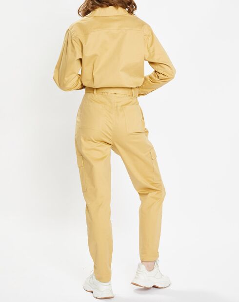 Combinaison en Coton & Lin Poca kaki clair