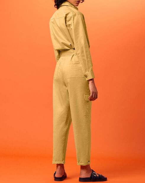 Combinaison en Coton & Lin Poca kaki clair