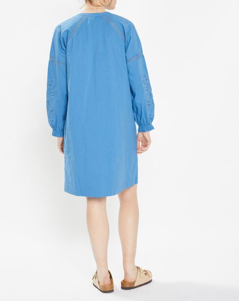 Robe en Coton Bio Paphos bleu moyen