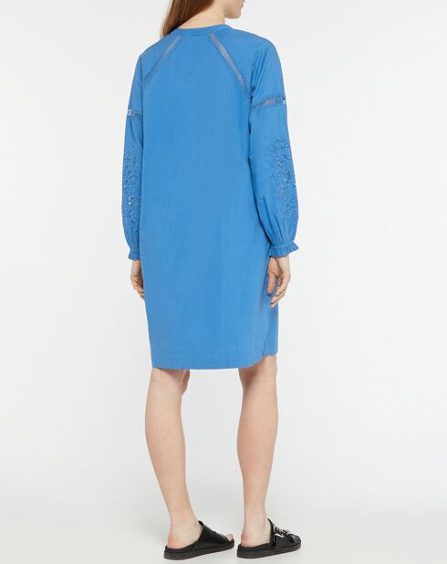 Robe en Coton Bio Paphos bleu moyen